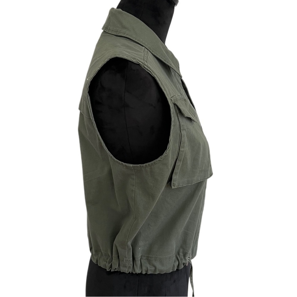 A New Day- Olive Green Zip Vest (Sz xs) - Picture 6 of 14